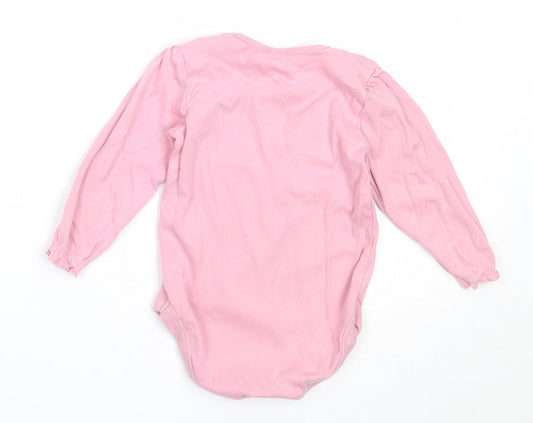NEXT Girls Pink Cotton Babygrow One-Piece Size 12-18 Months