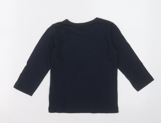 NEXT Boys Black Cotton Basic Casual Size 2 Years Crew Neck Pullover