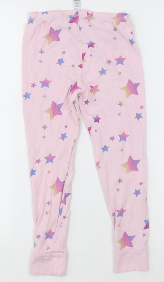 George Girls Pink Geometric Cotton Pyjama Pants Size 5-6 Years Pullover - Star Pattern