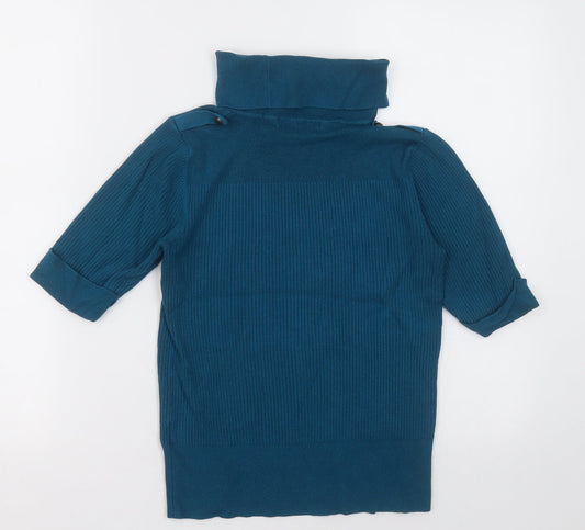 Marks and Spencer Womens Blue Viscose Pullover Sweatshirt Size 12 Pullover