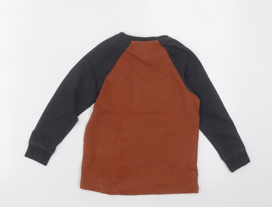 NEXT Boys Brown Cotton Pullover Sweatshirt Size 3 Years Pullover