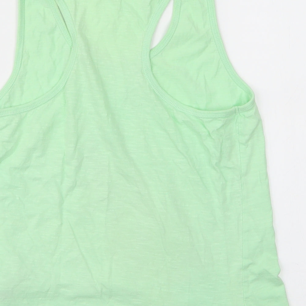 Dunnes Stores Womens Green 100% Cotton Cami Pyjama Top Size 12 - Pineapple print