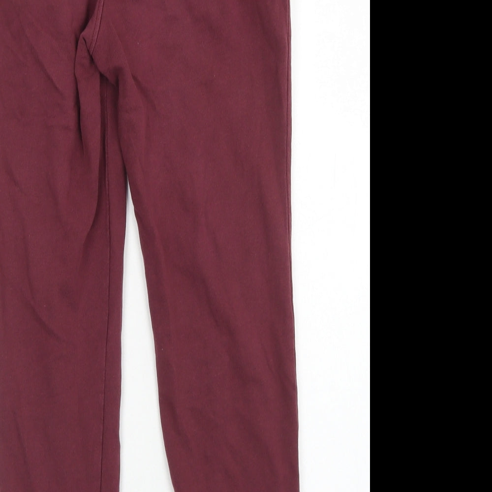 Lily & Dan Boys Purple Cotton Jogger Trousers Size 9-10 Years Regular Drawstring