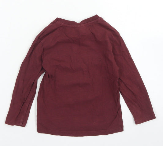 Primark Girls Purple Cotton Basic T-Shirt Size 9-12 Months Crew Neck - Hogwarts