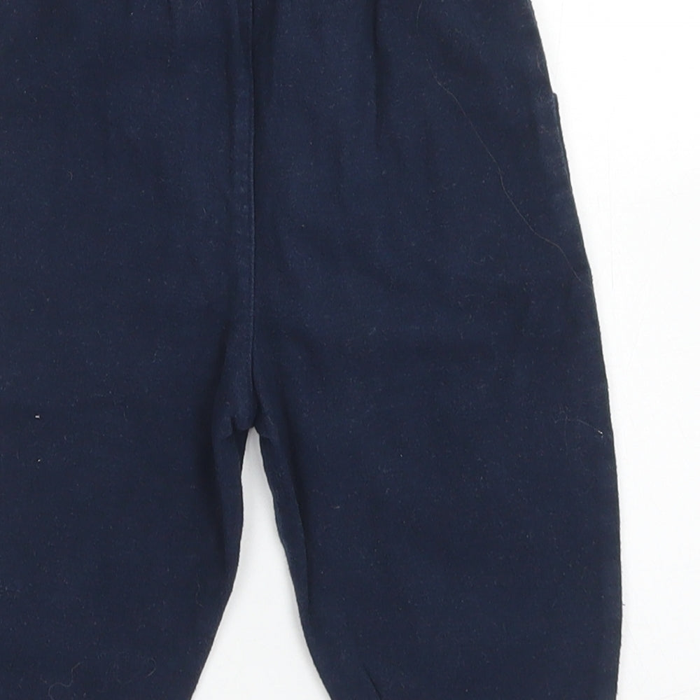 George Boys Blue Cotton Jogger Trousers Size 6-9 Months