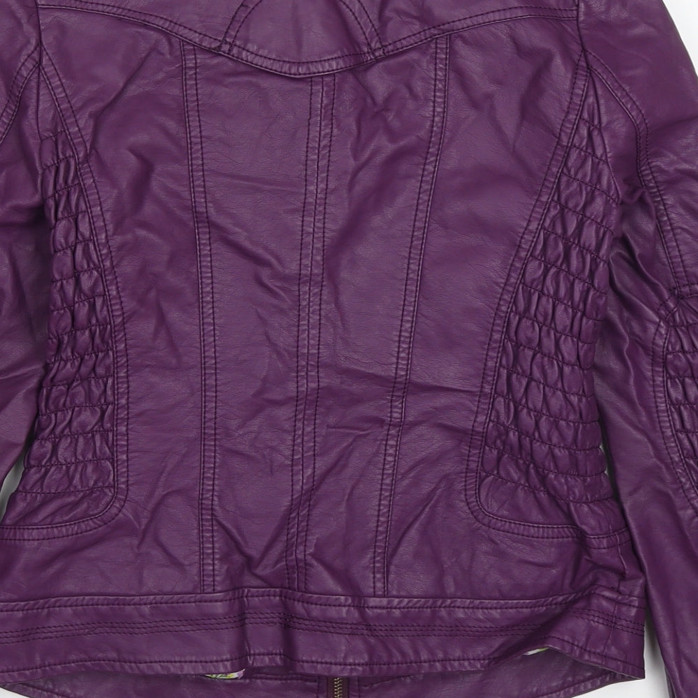 XL Mode Womens Purple Jacket Size M Zip