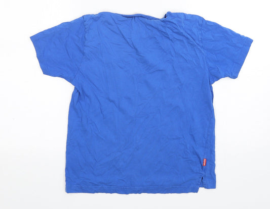Slazenger Boys Blue Cotton Basic T-Shirt Size 11-12 Years Round Neck