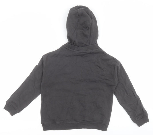 NEXT Girls Black 100% Cotton Pullover Hoodie Size 8 Years - Free Spirit