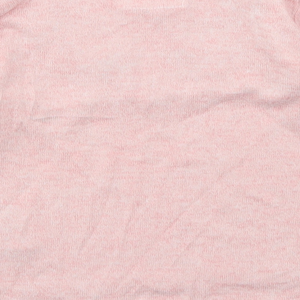 Primark Girls Pink Viscose Basic T-Shirt Size 6-9 Months Crew Neck - Ruffle sleeve