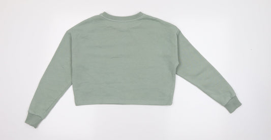 New Look Girls Green Round Neck Cotton Pullover Jumper Size 10-11 Years - Miami