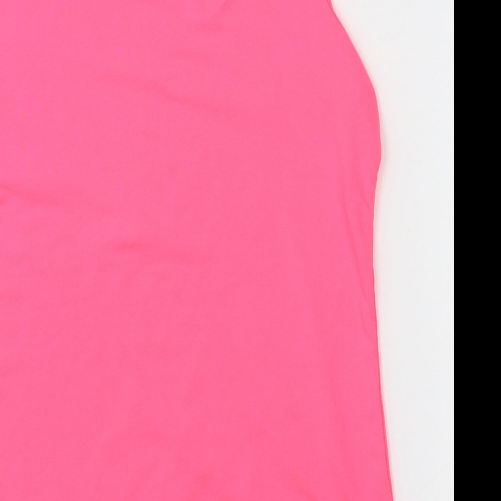 Dunnes Stores Girls Pink Polyester Basic Tank Size 10-11 Years Round Neck