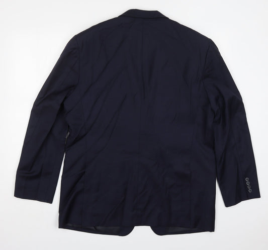 MC Kho Mens Blue Polyester Jacket Suit Jacket Size 44