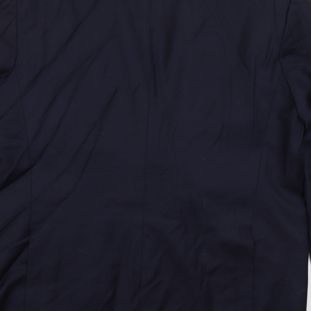 MC Kho Mens Blue Polyester Jacket Suit Jacket Size 44