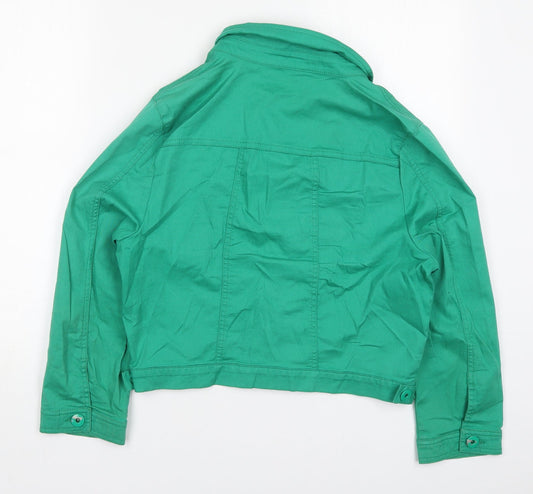 Internacionale Womens Green Jacket Size 16 Button