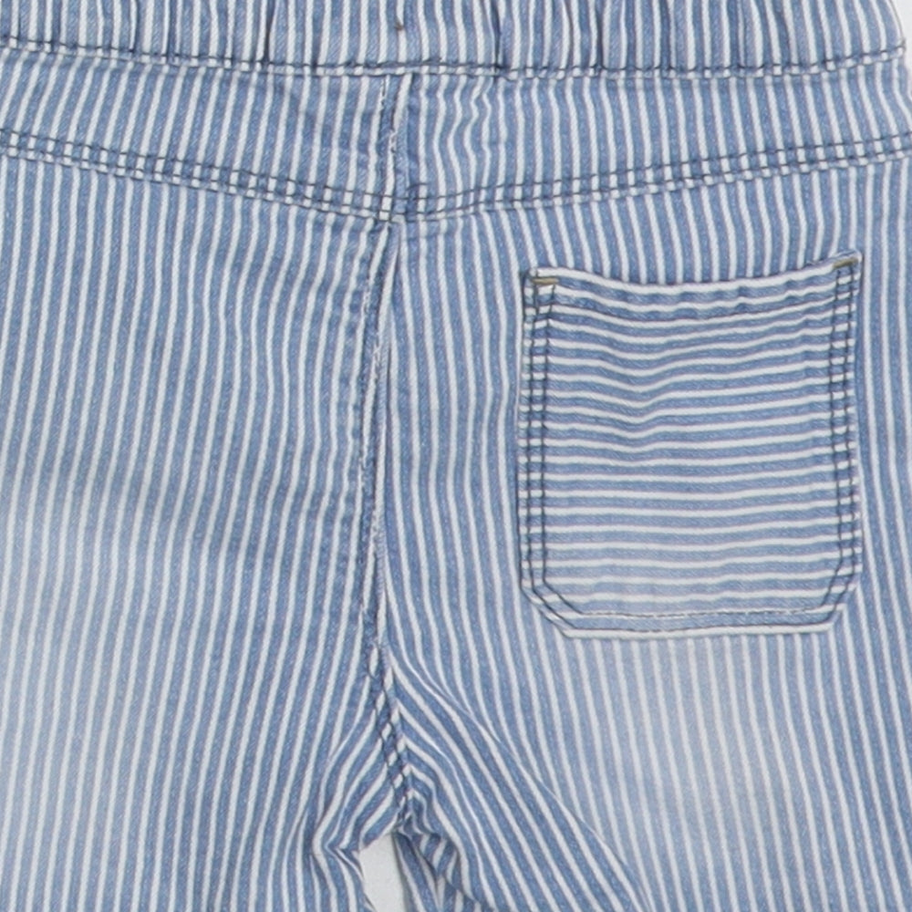 Primark Boys Blue Striped Cotton Shorts Outfit/Set Size 12-18 Months Tie