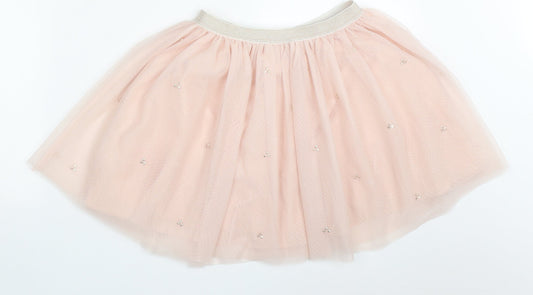 John Lewis Girls Pink Polyester A-Line Skirt Size 9 Years Regular