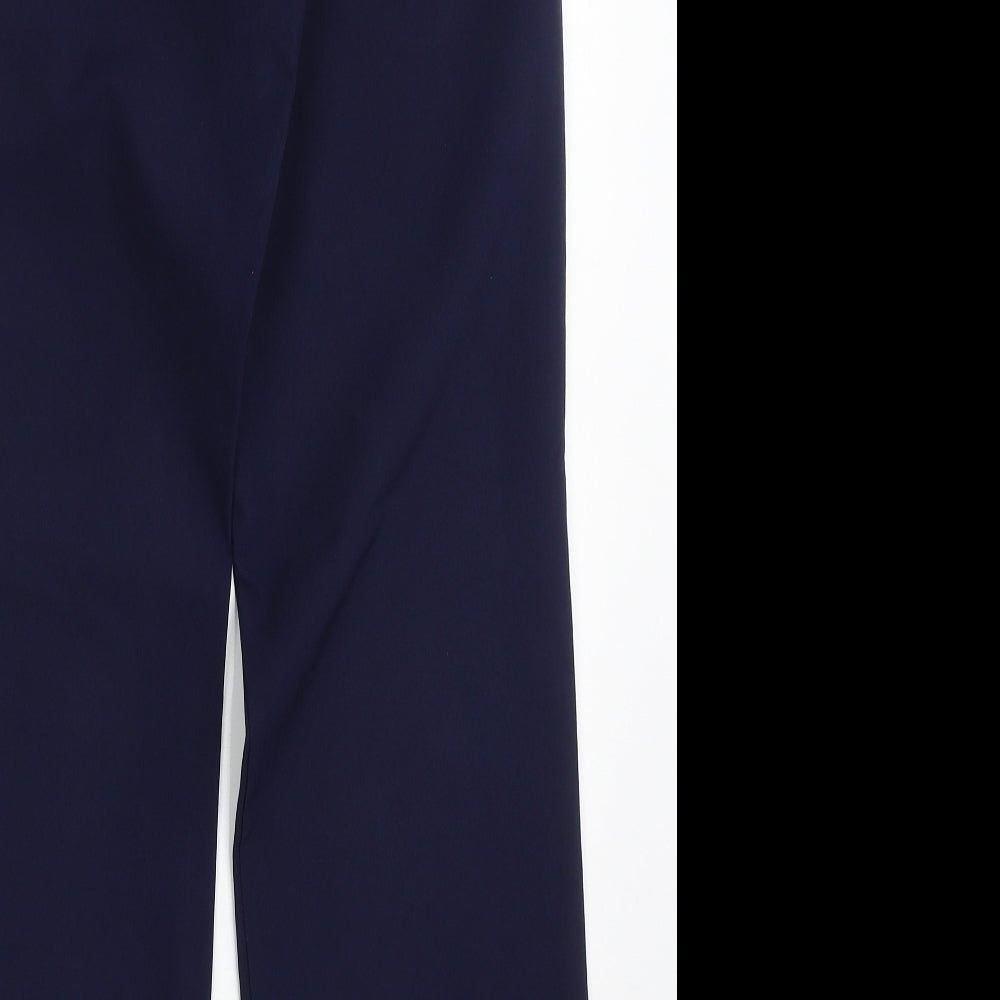 Tailored Image Womens Blue Polyester Capri Trousers Size 10 L30 in Regular Button
