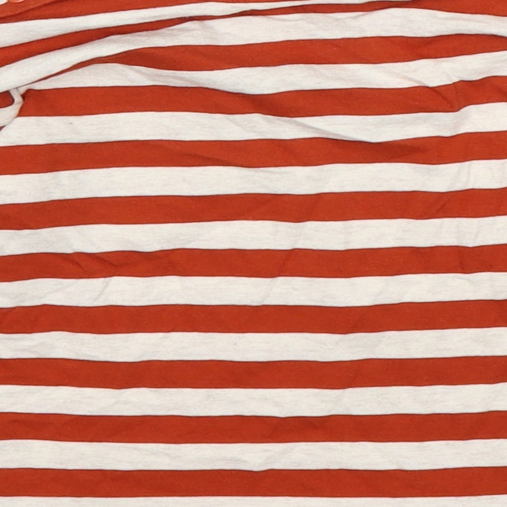 F&F Boys Multicoloured Striped Cotton Basic T-Shirt Size 18-24 Months Round Neck