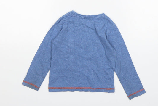 St Bernard Boys Blue Cotton Basic T-Shirt Size 12-18 Months Round Neck