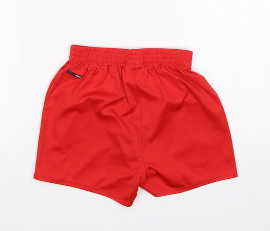 warrior Boys Red Polyester Sweat Shorts Size 6-7 Years Regular