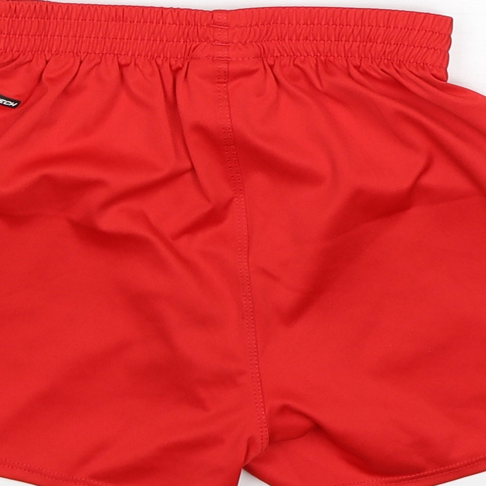 warrior Boys Red Polyester Sweat Shorts Size 6-7 Years Regular