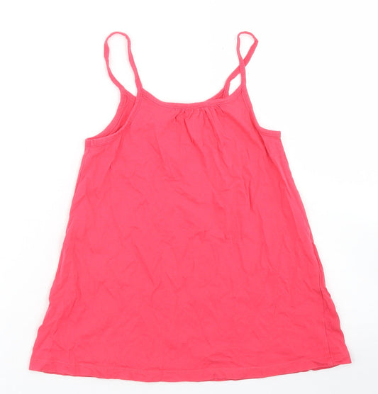 La Redoute Girls Pink Cotton Camisole T-Shirt Size 10 Years Round Neck