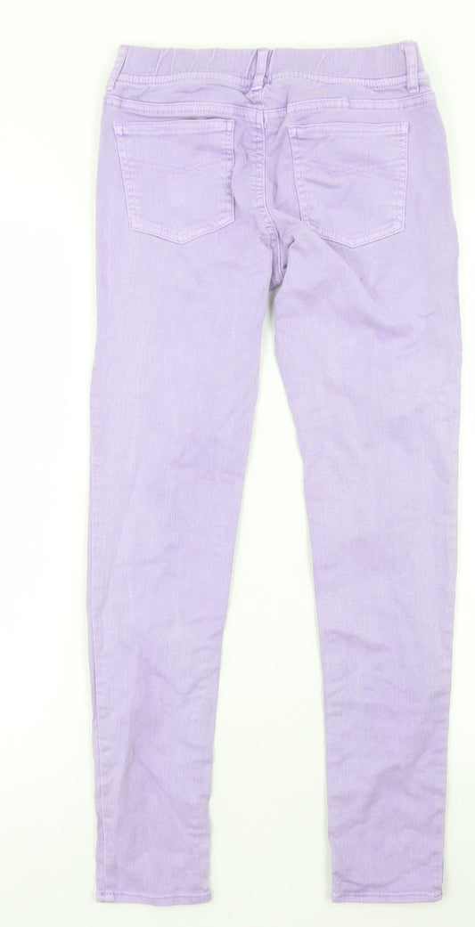 Gap Girls Purple Cotton Jegging Jeans Size 12 Years Regular