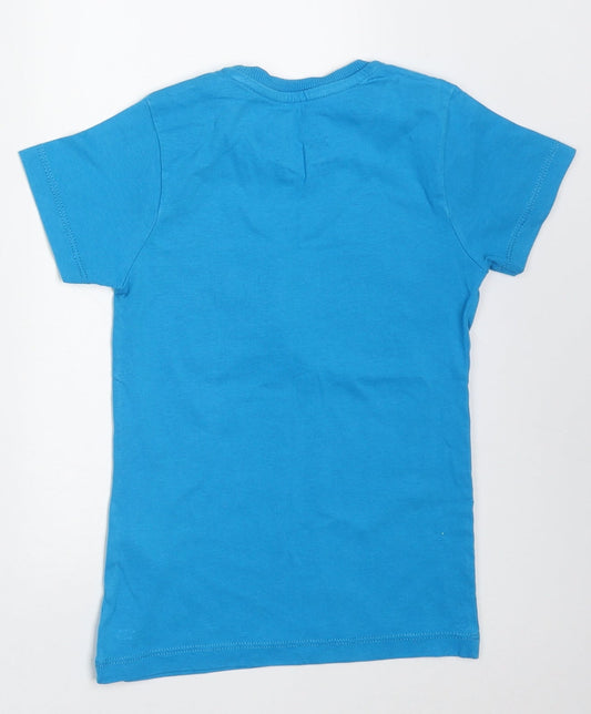 Urban Debt Boys Blue Cotton Basic T-Shirt Size 5 Years Crew Neck Pullover - Game Mode