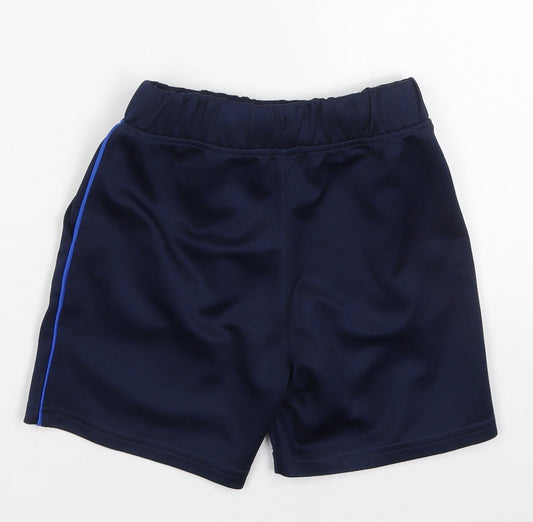 Dunnes Boys Blue Polyester Sweat Shorts Size 7-8 Years Regular Drawstring