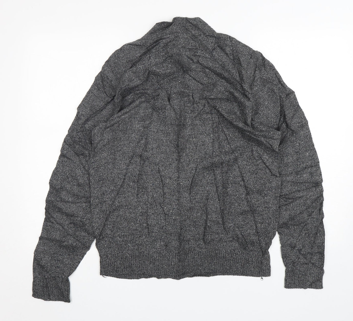 Hollister Womens Grey Mock Neck Cotton Pullover Jumper Size L