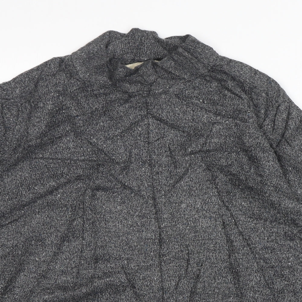 Hollister  Womens Grey Mock Neck  Cotton Pullover Jumper Size L