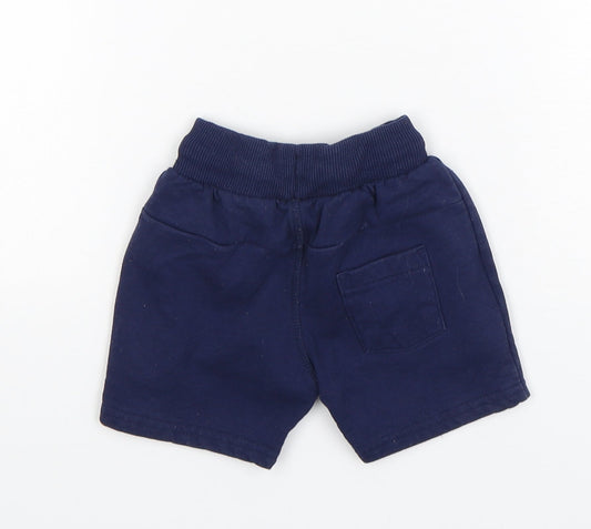 Very Boys Blue Cotton Sweatpants Trousers Size 12-18 Months - Shorts