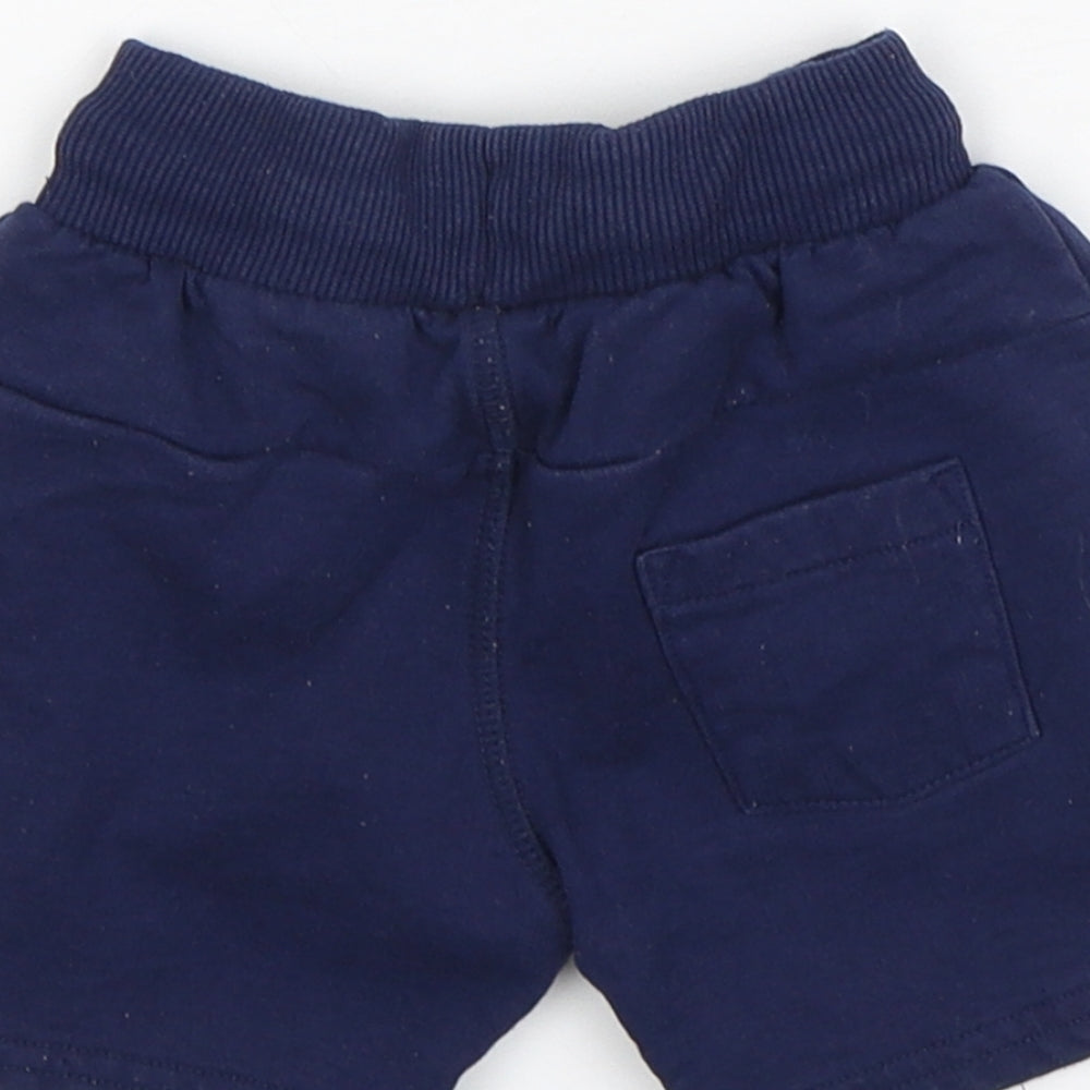 Very Boys Blue Cotton Sweatpants Trousers Size 12-18 Months - Shorts