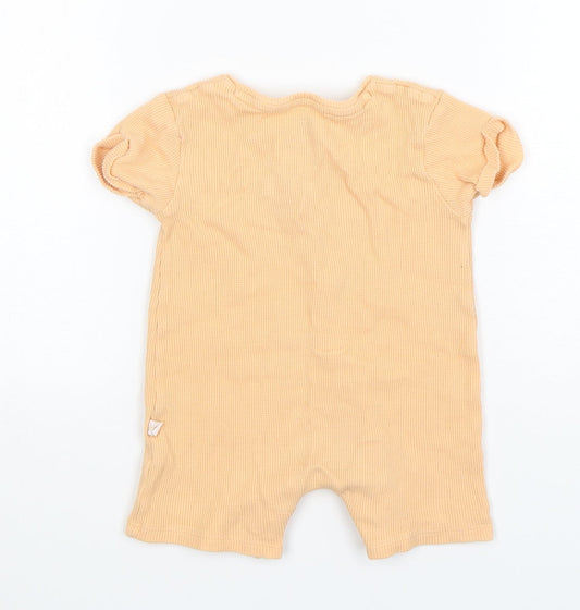 Primark Boys Orange Cotton Romper One-Piece Size 12-18 Months