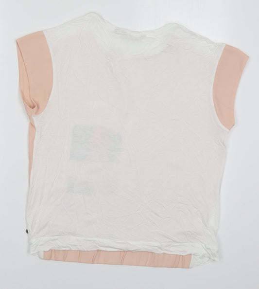 Garcia Jeans Womens Pink Polyester Basic T-Shirt Size M Round Neck - 07 A Product With Character