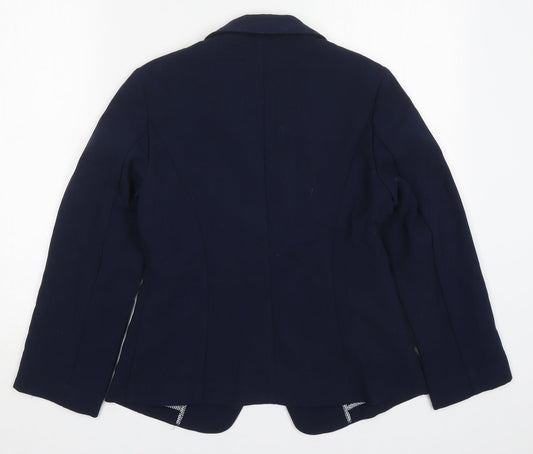 New Look Womens Blue Polyester Jacket Blazer Size 10