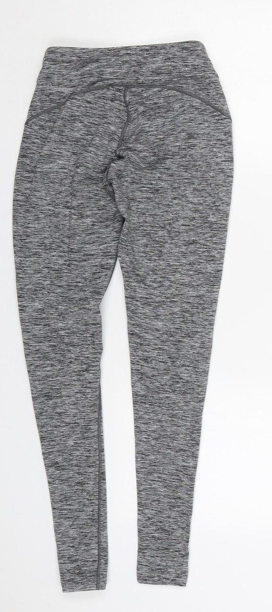 Reebok Womens Grey Polyester Capri Leggings Size XS L26 in Regular