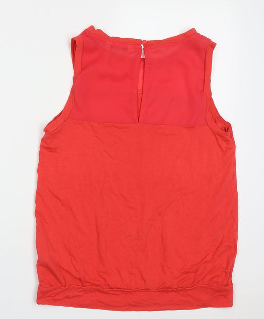 NEXT Womens Pink Viscose Basic Tank Size 12 Crew Neck