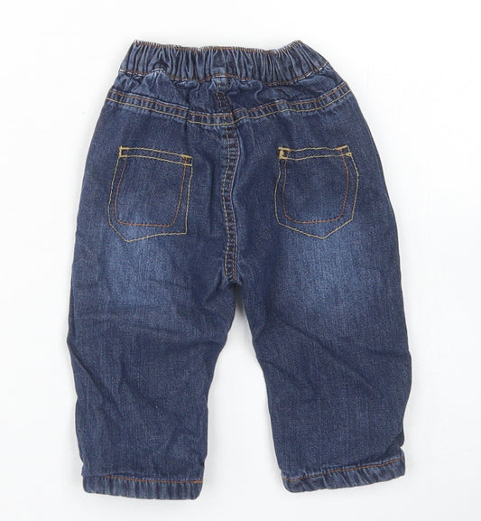 George Boys Blue Cotton Capri Jeans Size 3-6 Months