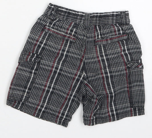 Kenneth Cole Boys Black Check Cotton Bermuda Shorts Size 2 Years Regular