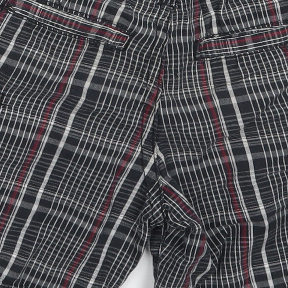 Kenneth Cole Boys Black Check Cotton Bermuda Shorts Size 2 Years Regular