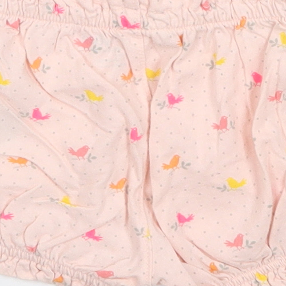 Brand and care label for Gap girls’ pink polka dot cotton cropped trousers, size 12-18, months - bird print shorts