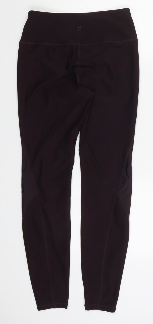 H&M Womens Purple Polyester Compression Leggings Size S L27 in Regular