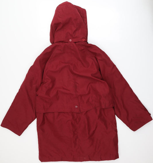 Hawshead Womens Red Parka Coat Size 10 Zip