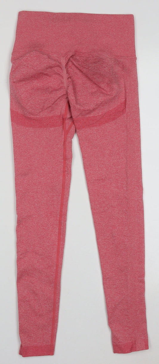 Preworn Womens Pink Polyamide Sweatpants Leggings Size S L26 in Regular Pullover