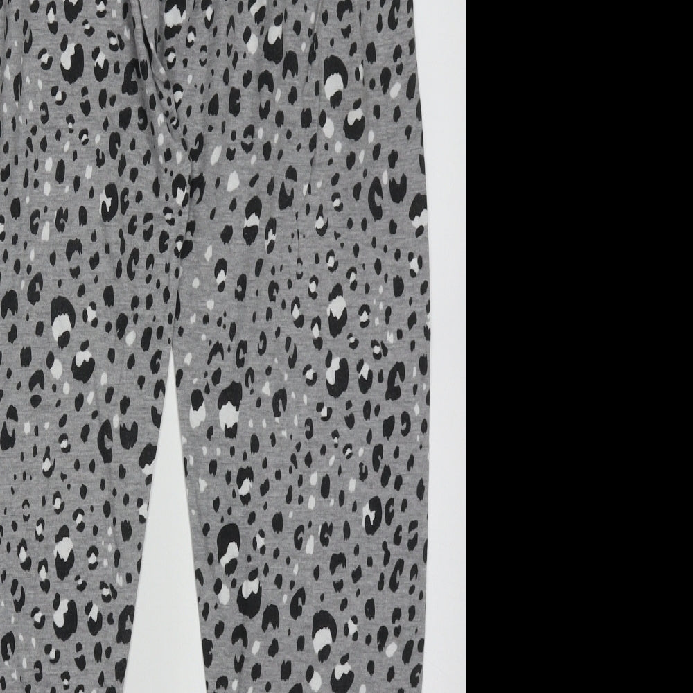 Primark Womens Grey Animal Print Cotton Pyjama Pants Size XS