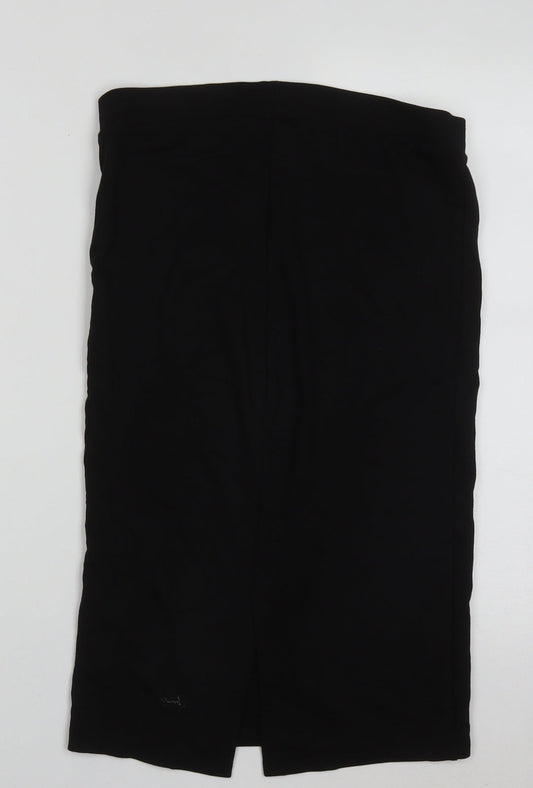 talis Womens Black Polyester A-Line Skirt Size L