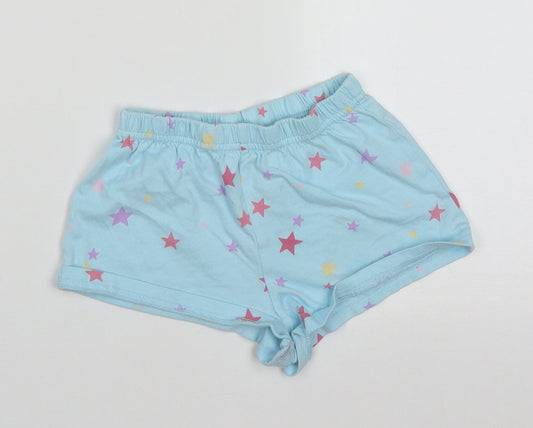 NEXT Girls Blue Geometric Cotton Cami Sleep Shorts Size 3-4 Years Pullover - star pattern