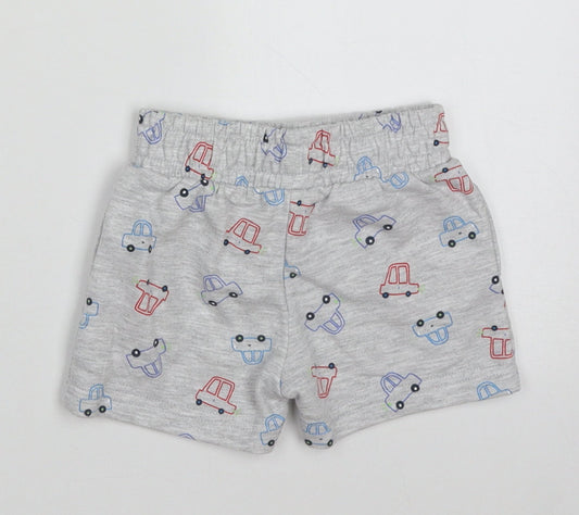 Dunnes Stores Boys Grey Geometric Cotton Shorts Outfit/Set Size 6-9 Months Tie - Cars