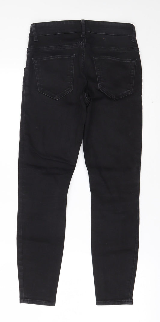 ASOS Womens Black Cotton Skinny Jeans Size 8 L24 in Regular